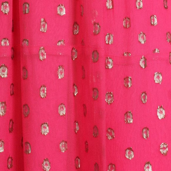 NEW Lulus Magenta Pink Sleeveless Polka Dot Cutout Maxi Tiered Dress Size Medium - Picture 11 of 11